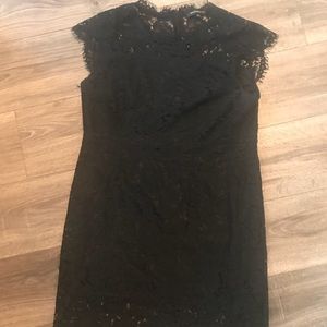 Black, lace cocktail dress